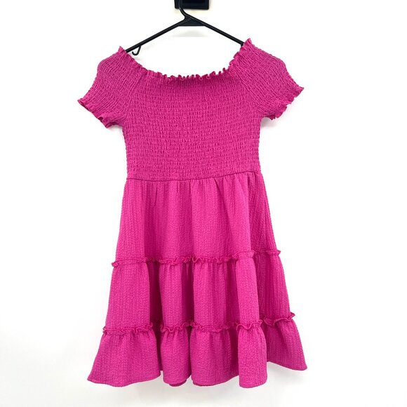 Art Class Pink Smocked Dress Girls 10/12 Large - Picture 3 of 4